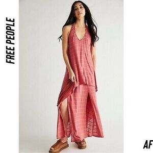 FP BEACH CHRISSY MAXI DRESS NWT SMALL RED ROUGE